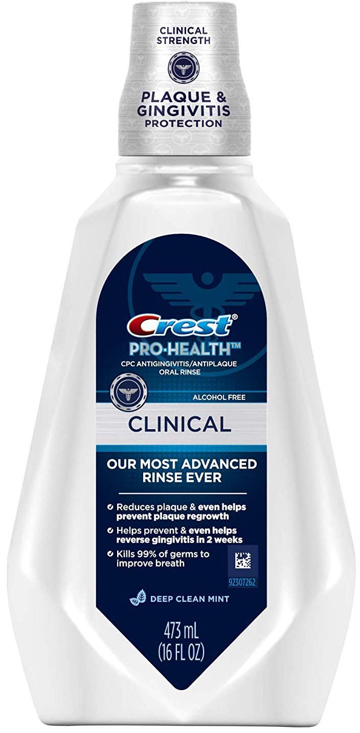 Crest Pro-Health Clinical Deep Clean Mint Oral Rinse 32 oz (Pack of 2)