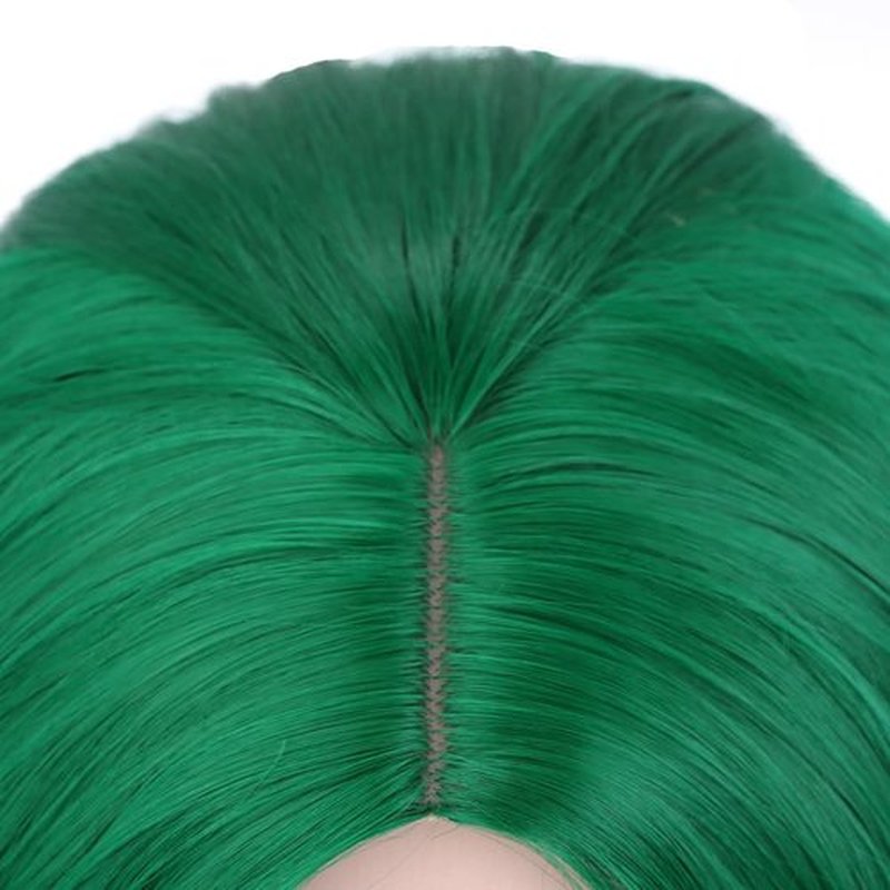 RightOn Emerald Green Wig for Women Short Curly Wig Green Bob Wig Beach Wave Wigs Shoulder Length Wig with Wig Cap