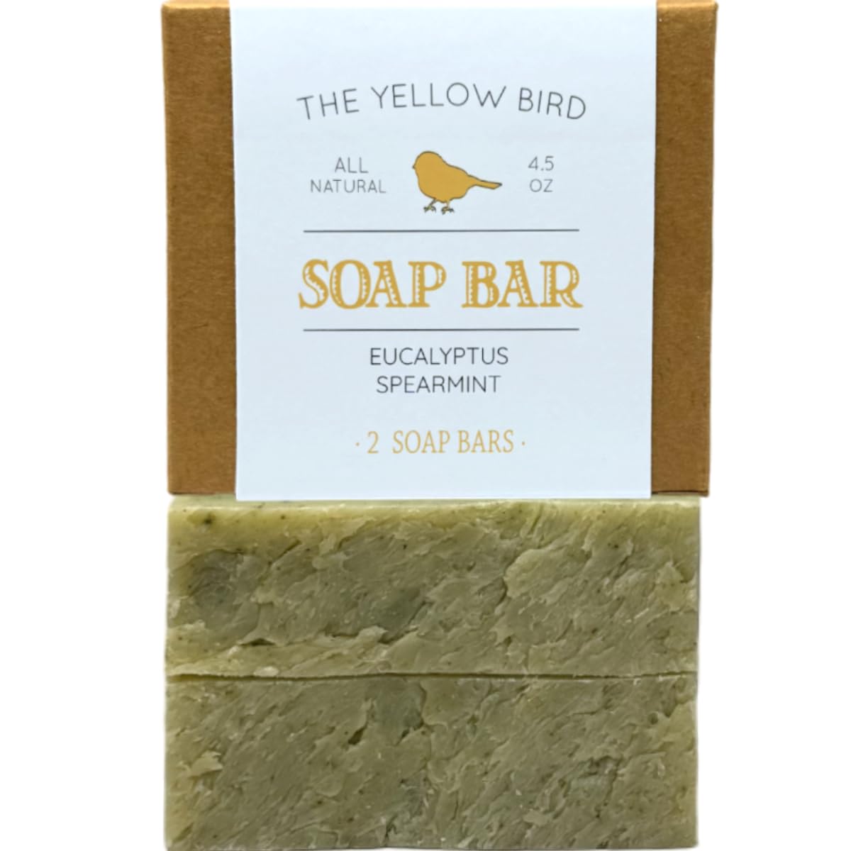 The Yellow Bird Natural Bar Soap (Eucalyptus Spearmint, 2 Bar Pack)