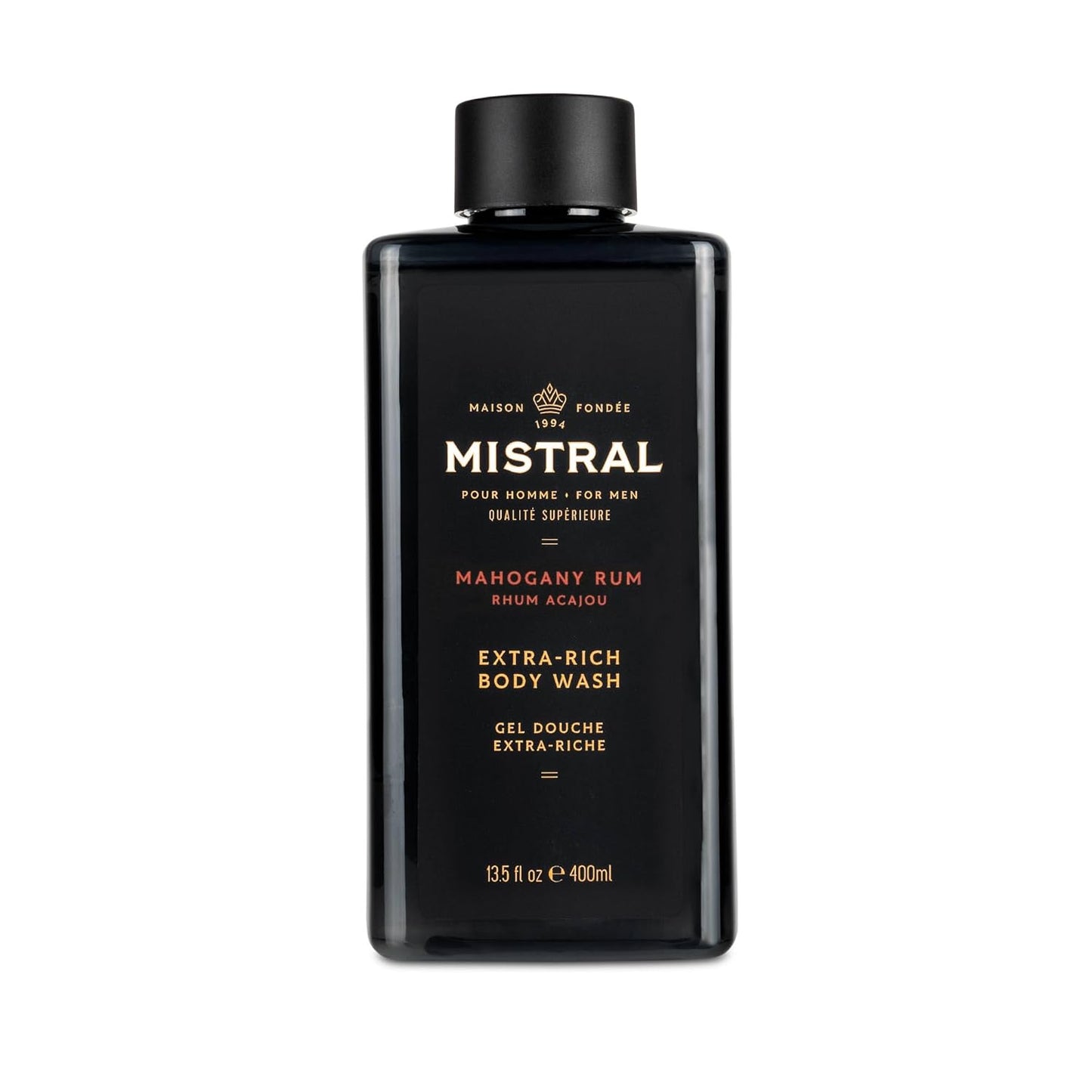 Men's 2-in-1 Body Wash & Shampoo - Black Amber, 13.5 oz | Natural, SLS & Paraben Free