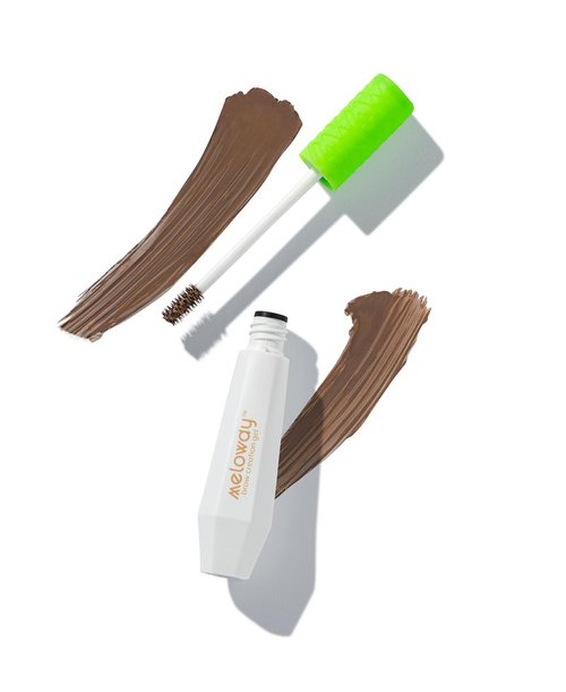 MELOWAY Brow Creation Gel - Tinted Fiber Gel for Thicker, Fluffier Brows - Patented Brush - Vitamin-Enriched Formula - Vegan, Cruelty-Free, Clean - Made in USA - Medium Brown (Dirty Chai) - 6.0ml