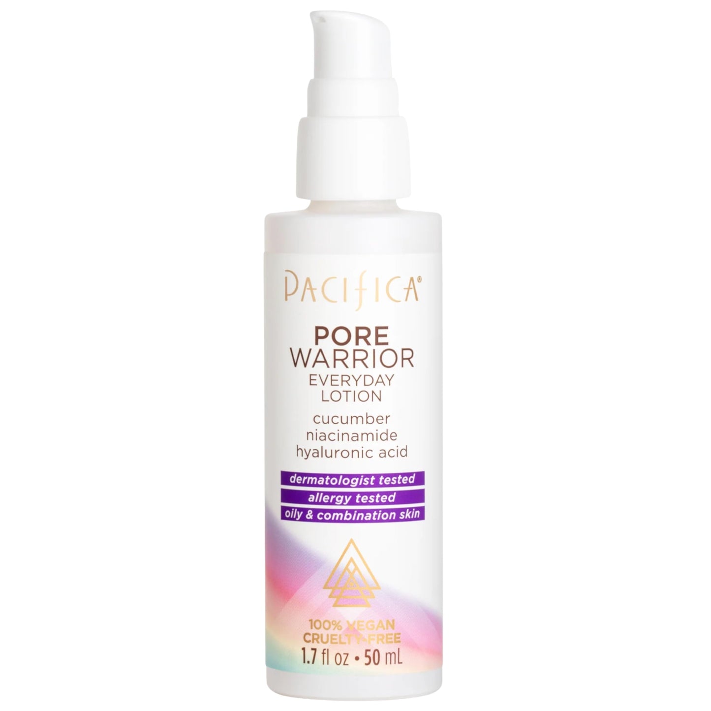 Pacifica Pore Warrior Everyday Face Lotion Acne Fighting - Niacinamide, Cucumber and Hyaluronic Acid1.7 oz