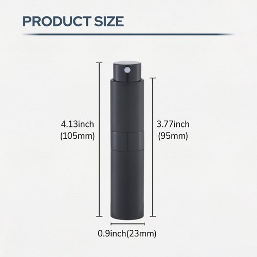 Fusupak 8ml Perfume Atomizer, Travel Cologne Spray Bottle, Refillable Portable Sprayer (Black, Brown, Silver)