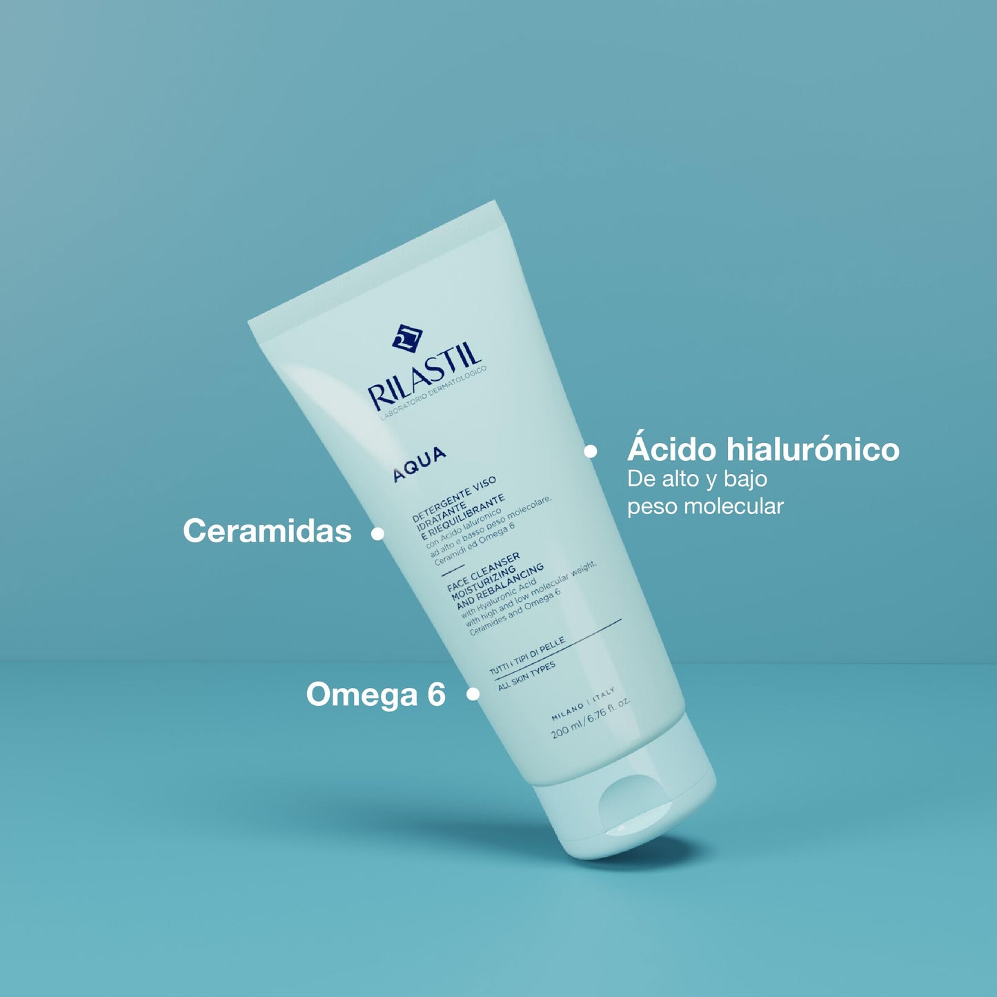 Rilastil Aqua Face Cleanser - 200 ml