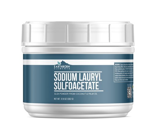 Earthborn Elements Sodium Lauryl Sulfoacetate (SLSA) (12.8 oz) Bath Bomb Additive, Gentle on Skin, Long-Lasting Foam & Bubbles