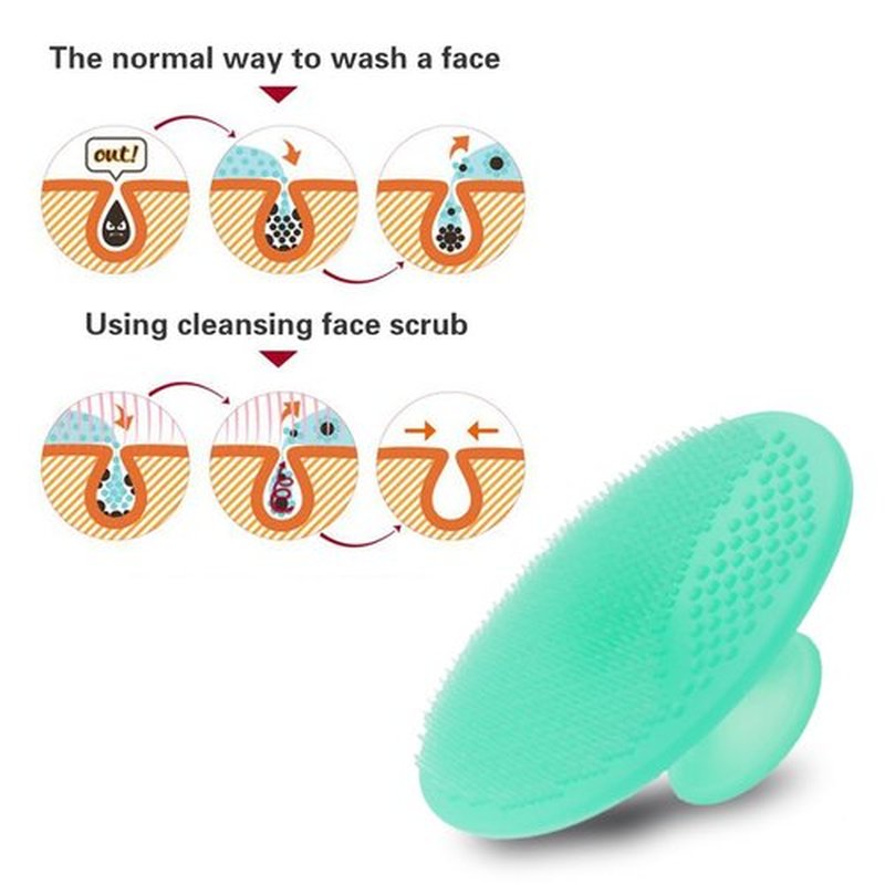 6 Pack Face Scrubber, Soft Silicone Facial Cleansing Brush Exfoliator Blackhead Acne Pore Pad Cradle Cap Wash for Deep Cleaning Skin Care