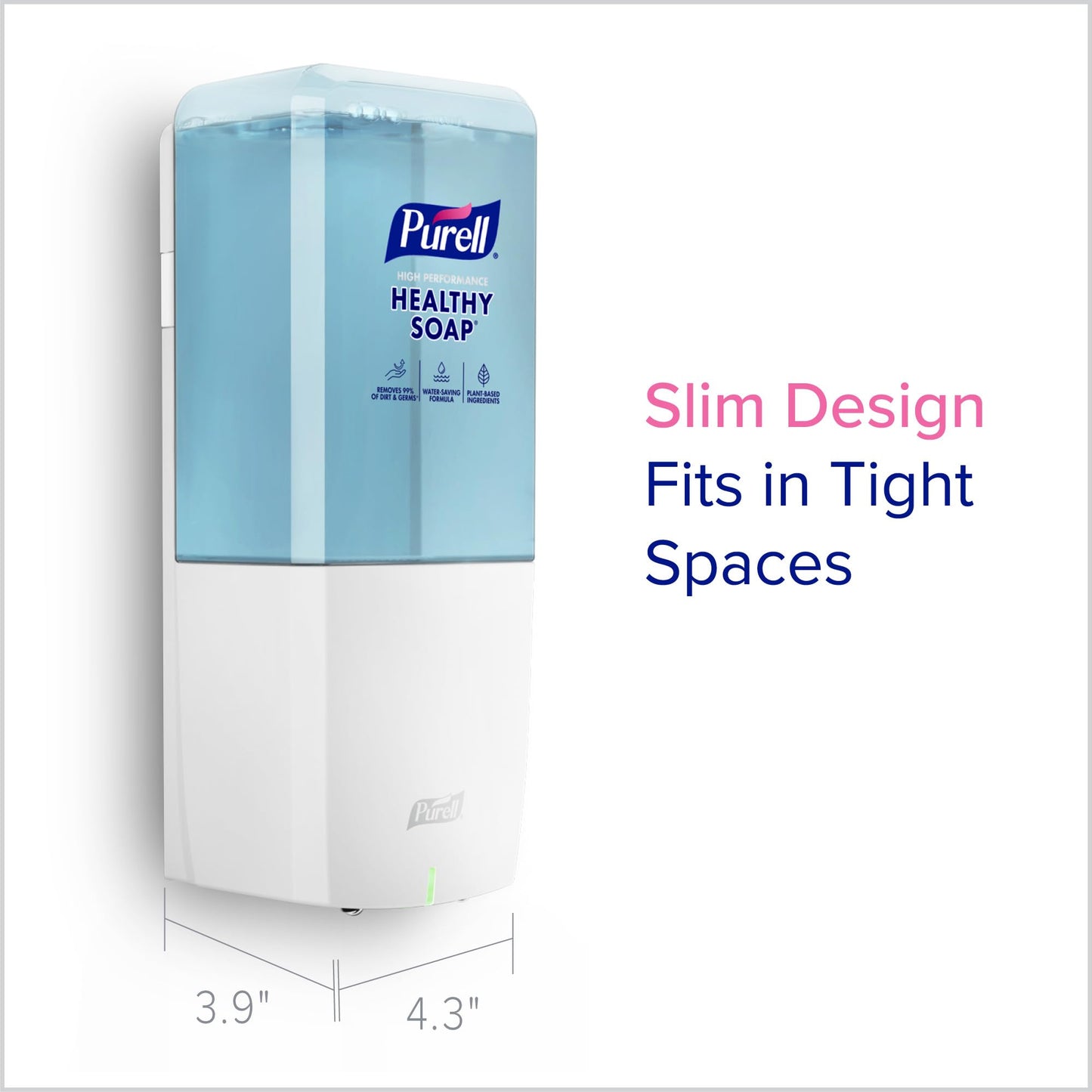 PURELL ES10 Automatic Hand Soap Dispenser, White, for 1200 mL PURELL ES10 Hand Soap Refills (Pack of 1 Dispenser, Refills Sold Separately) - 8330-E1