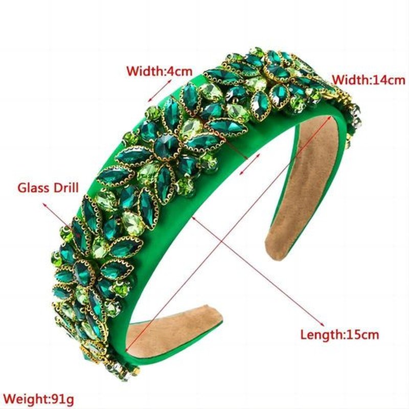 MUQINGWAN Fashion Women's Headband, Women Headband Gorgeous Retro Crystal Rhinestone Girl's Headband, Accessories For Women And Girl (black)