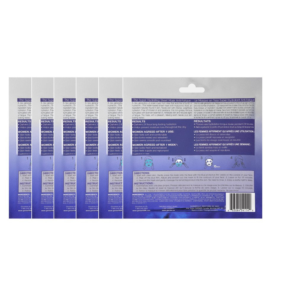 Moisture Bomb Sheet Mask 6 Count - Hydrating Garnier SkinActive Face Masks