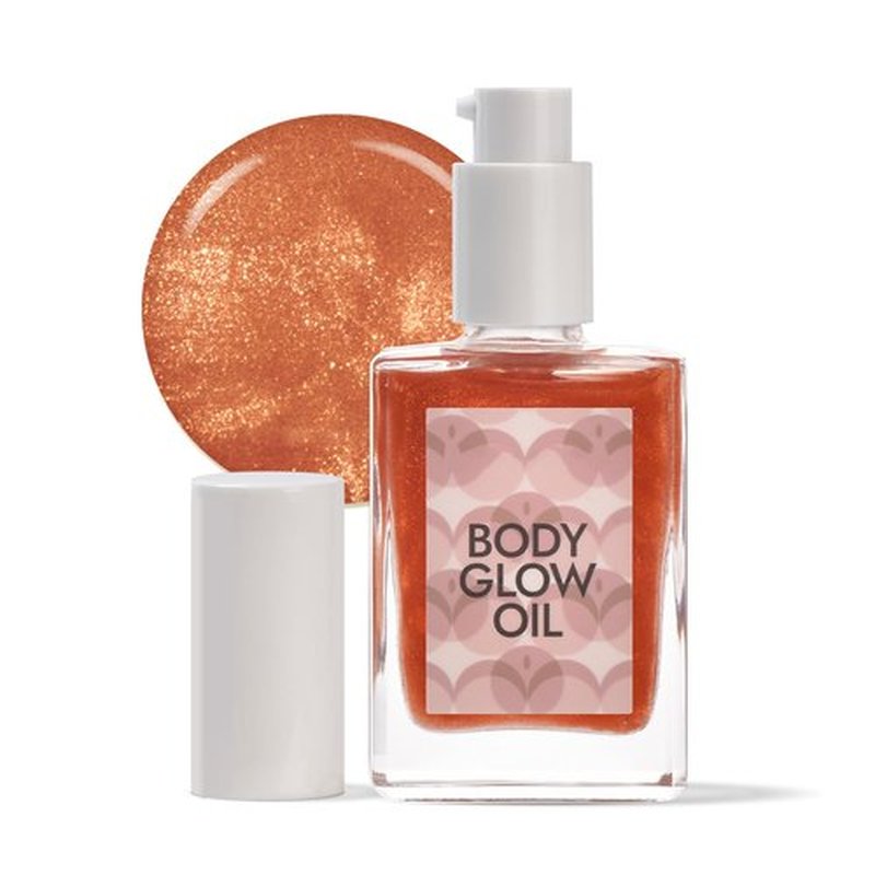 Shimmer Body Oil for Glowing Skin Body Shimmer Oil Hydrating Makeup Highlighter for Body and Face Enhancer Natural Radiance and Dewy Finish Skin Tones (05#, 1.02 fl. oz/ 30ml)