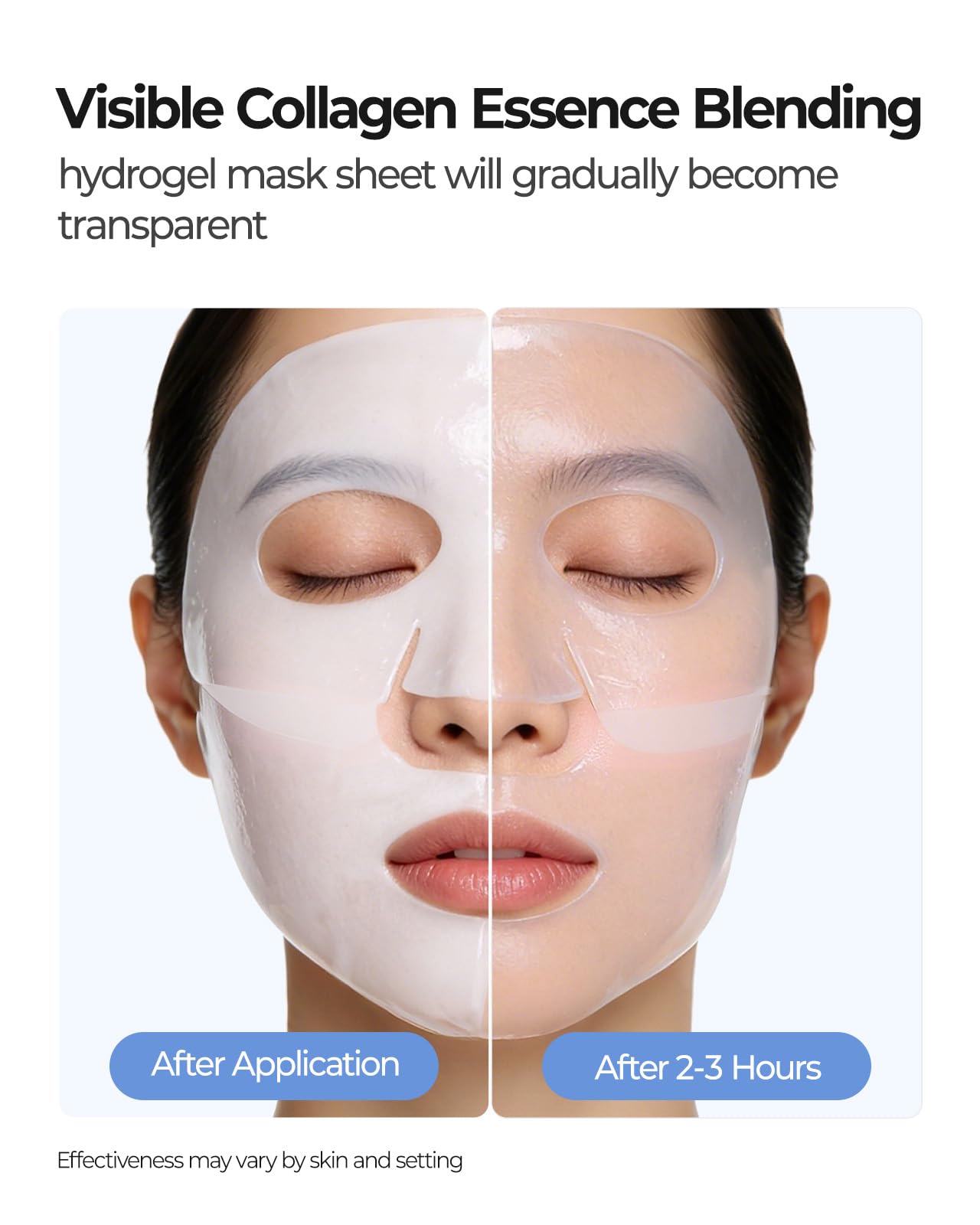 Makosrael 6 Pack Bio-Collagen Face Mask, Overnight Hydrating Hydrogel Face Masks - Fine Lines, Elasticity, Pore Minimizing, Firming, Glass Skin Face Sheet Masks Skincare