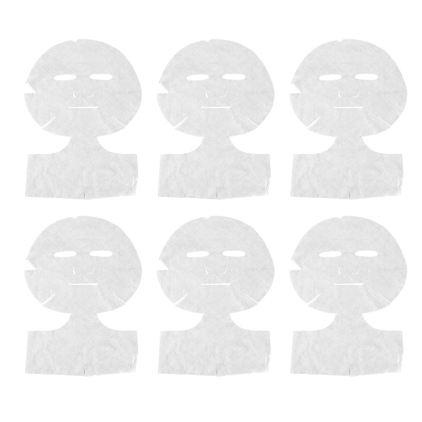 50 Pcs Disposable White Silk & Neck Mask Paper Wrapped Moisturizing Patch, Pre-Cut Mask Sheets, Light Silk Material, Spa Skin Care