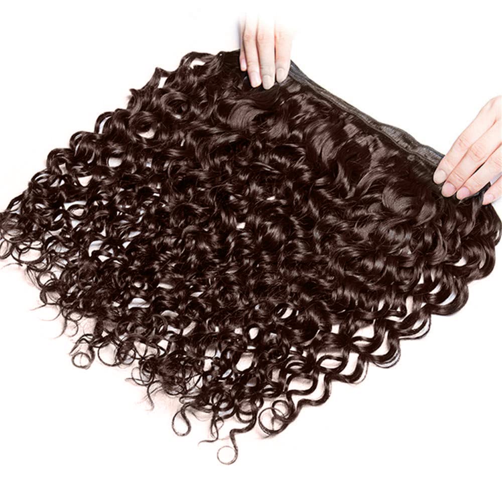 26 Inch Light Brown Bundles Brown Water Wave Human Hair Bundles 8A Grade Brazilian Unprocessed Virgin Hair 1 Bundle Brown Wet and Wavy Bundles Human Hair Weave for Black Women
