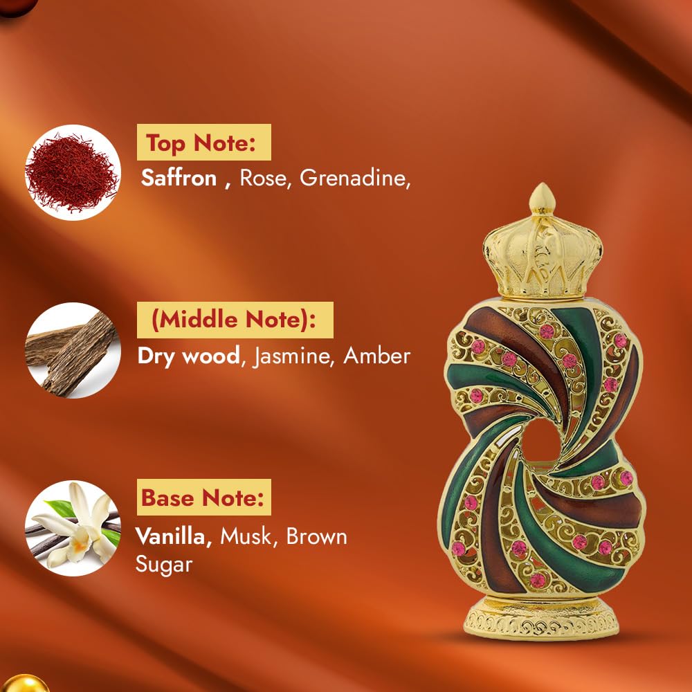 Tanasuk Extrait de Parfum Spray - Unisex Arabian Floral Fragrance - Long Lasting EDP 3.4 Oz