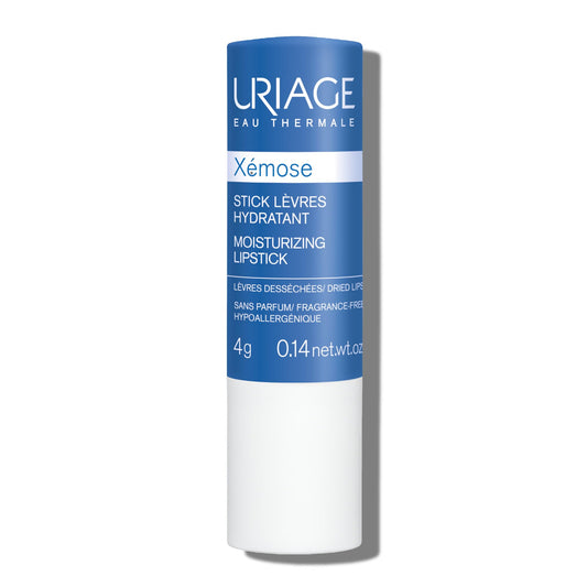 Uriage Xémose Lip Balm With Hyaluronic Acid + Shea Butter + Vitamin C, Ultra-Soft Soothing Stick For Dry, Sensitive Chapped Lips, Intense Hydration Lip Care, Fragrance-Free