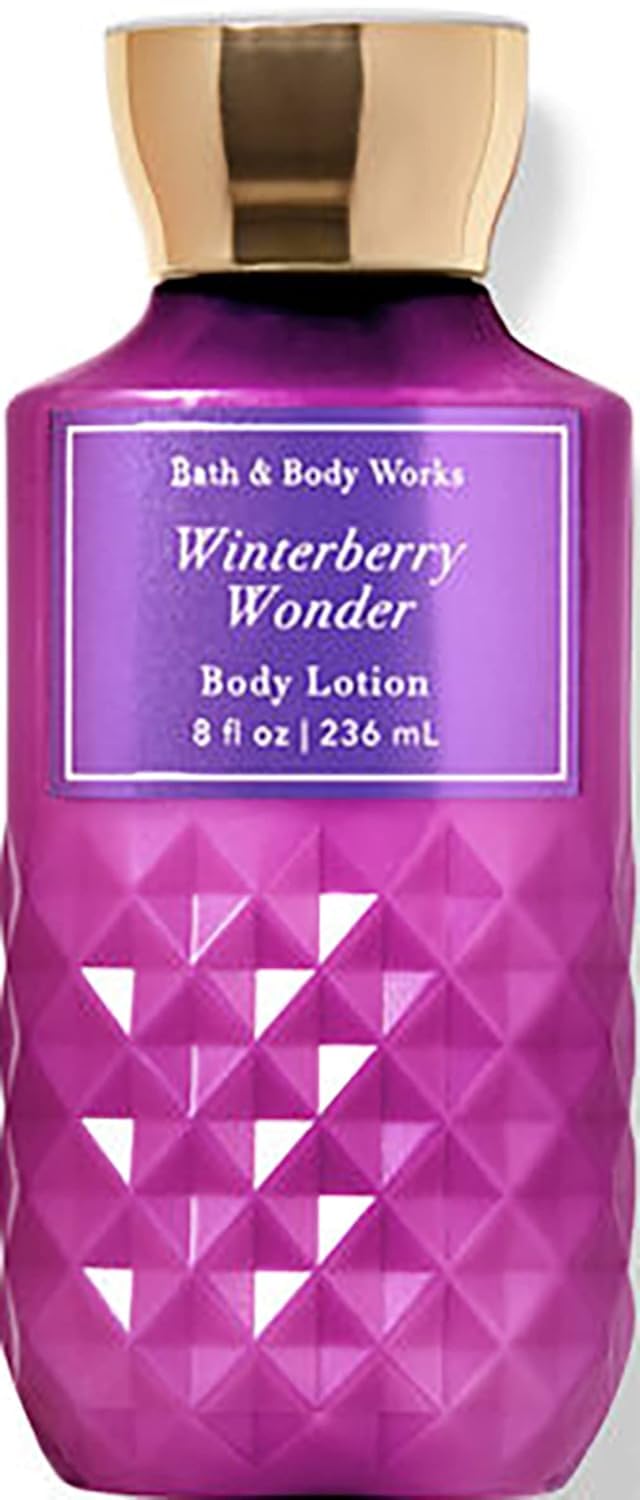 Bath and Body Works Super Smooth Body Lotion Sets Gift For Women 8 Oz (8 Fl Oz (Pack of 1), Winterberry Wonder)