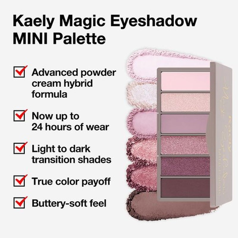 Kaely 6 Color Mini Pink Rose Gold Eyeshadow Palette Makeup, Highly Pigmented Eye Shadow Palette Waterproof, Matte Shimmer Eye Shadow Palette, paleta de sombras de ojos, Vegan & Cruelty-free, 04