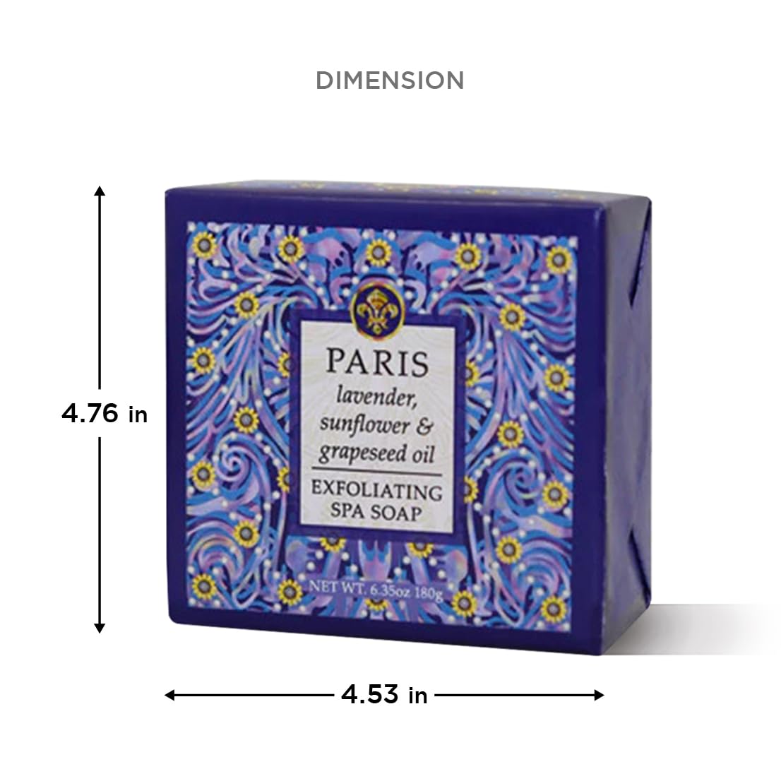 Greenwich Bay Trading Company Destination Collection: Paris (6.35oz Soap Square)