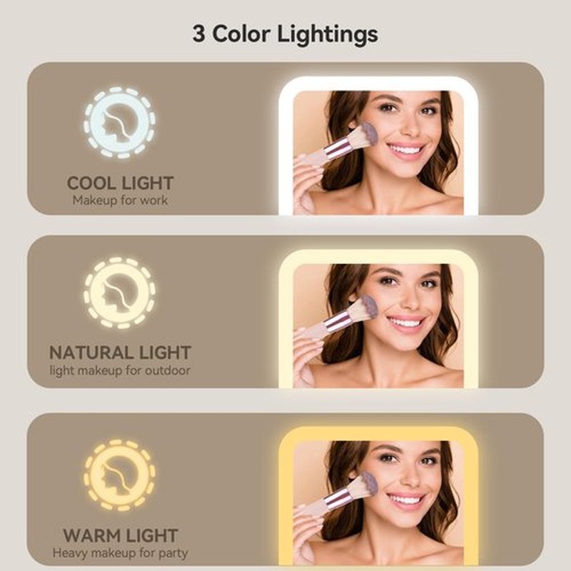 Birthday Gifts for Women-Travel Makeup Brush Set with LED Light Mirror, Travel Essentials for Women, Teen Girl Gifts Trendy Stuff, Bbridesmaid Gifts ideas