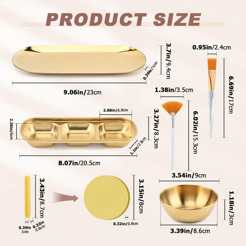 Esthetician Supplies Set - 23 Pcs Rose Gold Facial Tool Kit | Mixing Bowls, Applicator Brushes & Sponges