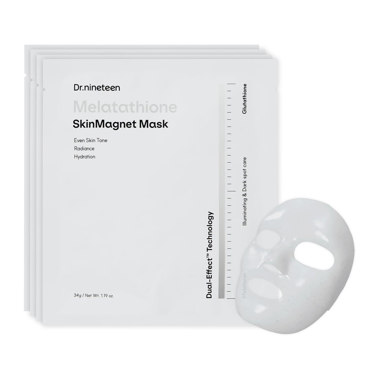Dr.nineteen Melatathione SkinMagnet Hydrogel Mask | Melatonin, Glutathione