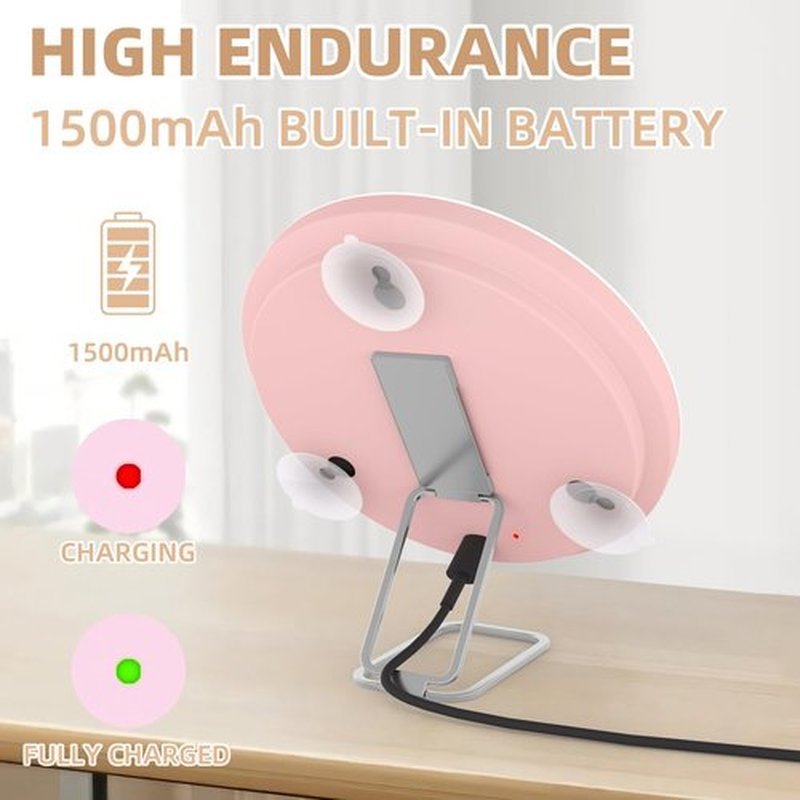 30x Magnifying Mirror with Light Large 6'' Lighted 30x Magnified Mirror with Suction Cups & Table Stand, Travel Magnifying Mirror 30x with light High Magnification Makeup Mirror with Tweezers Scissors