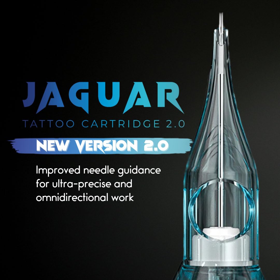 20pcs Tattoo Cartridge Needles- Tattoo Needles Cartridges Sterilized with Membrane Mixed Sizes-Upgraded 2.0 Casing Design- Durable Tattoo Needles for Tattooing - Round Liner (0801RL)