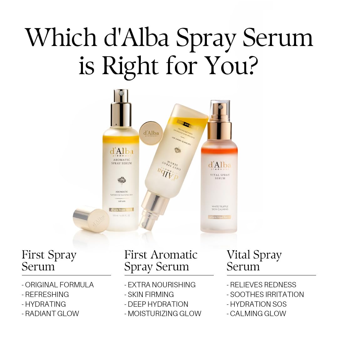 d'Alba White Truffle Vital Spray Serum, 3.38 fl oz (100 ml)