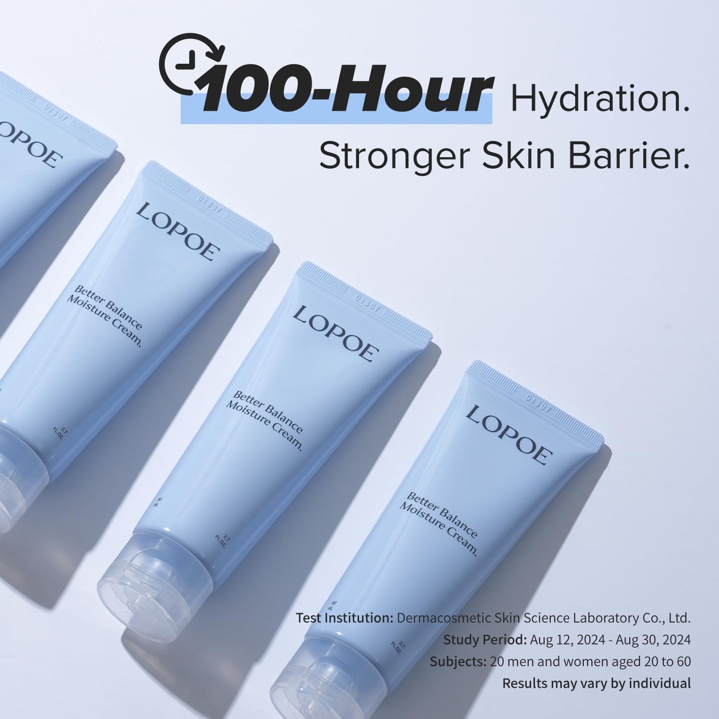 LOPOE Better Balance Moisture Cream - Daily Moisturizing Cream, 100hr Hydration, Instantly Soothes Sensitive Skin, panthenol, Hyaluronic Acid & Ceramide, Vegan, Korean Skincare (2.7 Fl. Oz, 80ml)
