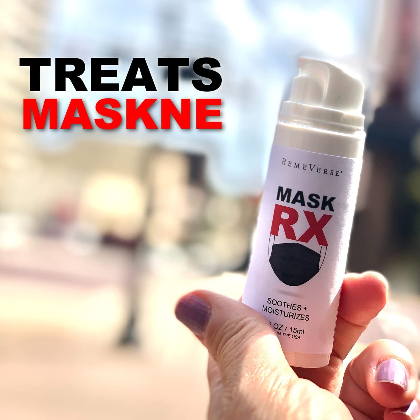 RemeVerse Mask RX Treats & Prevents Maskne; Mask Acne, Breakouts, Acne, Irritation from Face Masks