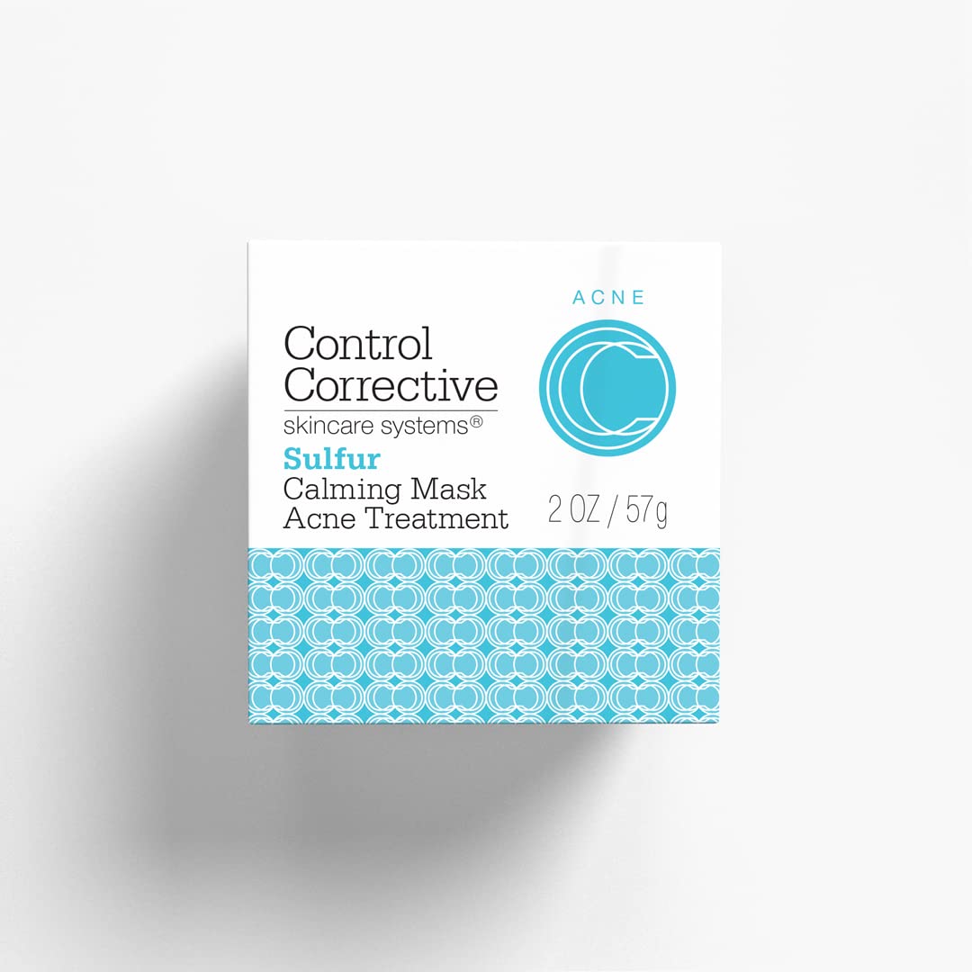 CONTROL CORRECTIVE Sulfur Calming Mask – 10% Sulfur with Aloe and Clay for Oil Control and Soothing Care, 2 oz