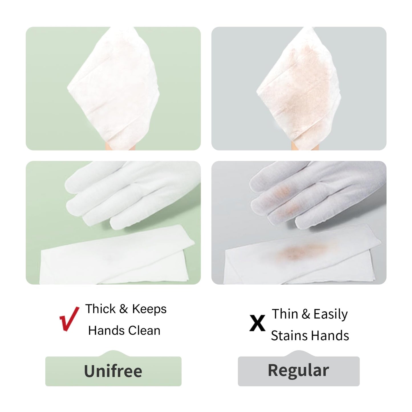 Unifree Flushable Wipes | XL Wet Wipes Gentle Clean, Septic and Sewer Safe, Home Essentials, Toilet, flip-top pack Biodegradable, 4 Large Packs (320 Wipes Total)