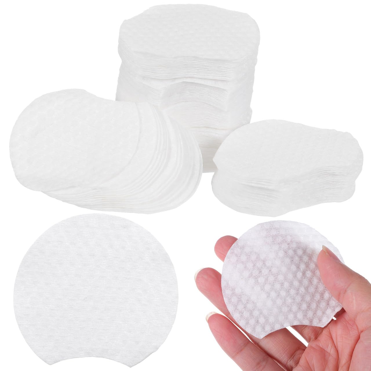 Cotton Rounds 600pcs Makeup Remover Pads Non-Woven Facial Cleansing Wipes Cosmetic Cleaning Pads Daily Face Wipes for Make Up Deep Skin Cleaning