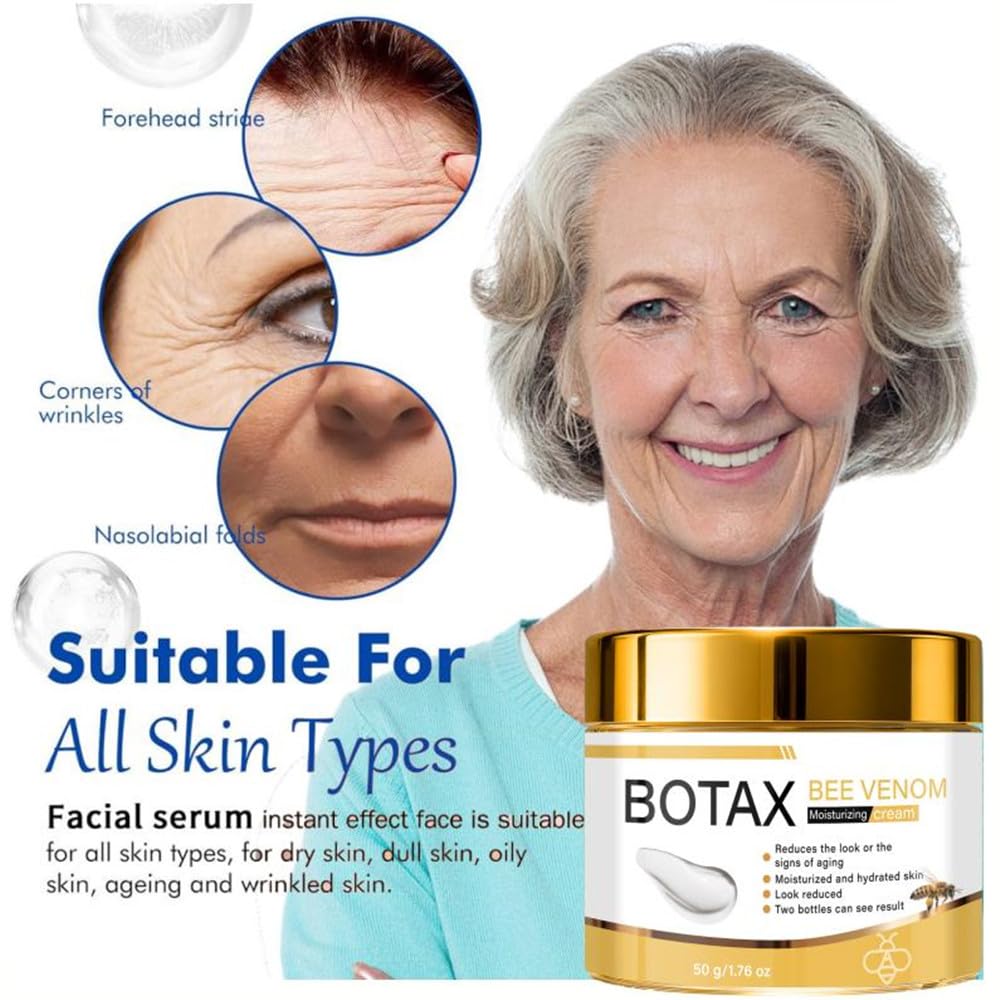 2026 Latest Botax Bee Venom Wrinkle Removal Cream(2PCS), Botax Cream with Bee Venom For Anti-Aging, Firming, Lifting, Moisturizing and smoothing Skin Cream for All Skin Types – Anti-Wrinkle Care