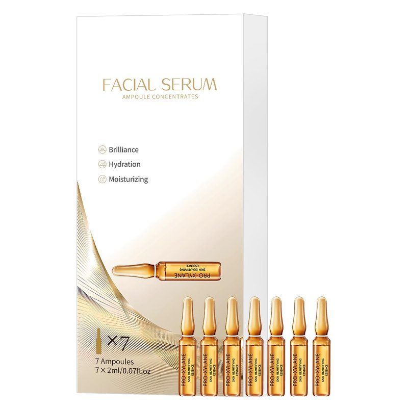 Hydrating Facial Serum 7-Pack - 10% Glycerin & Natural Extracts for Daily Moisturizing