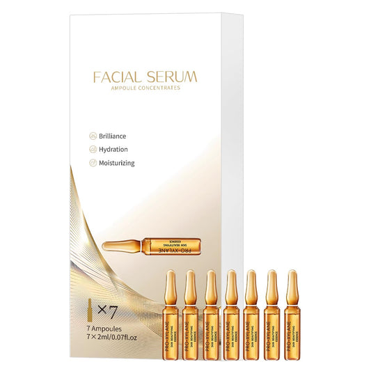 Hydrating Facial Serum 7-Pack - 10% Glycerin & Natural Extracts for Daily Moisturizing