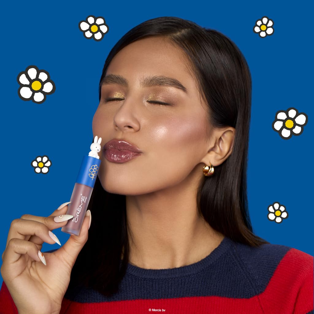 The Crème Shop Miffy Lip Stain, Glossy Finish, Long Wear, Formulated with Jojoba Oil, Sunflower Oil to hydrate, soothe, and moisturize lips, Korean formula - Available in 5 Shades (Romantic Rose)