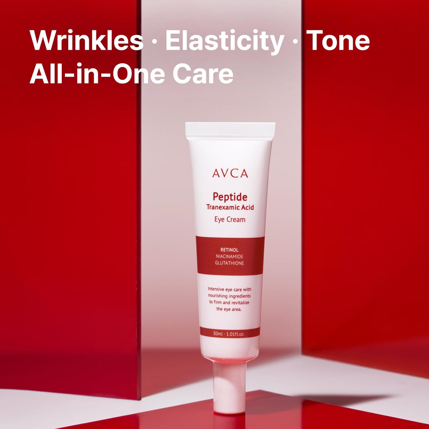 AVCA Peptide Eye Cream with Tranexamic Acid – Korean Under Eye Cream for Dark Circles, Fine Lines & Firming – Retinol, Niacinamide & Hyaluronic Acid, 30ml(1.01 fl.oz)