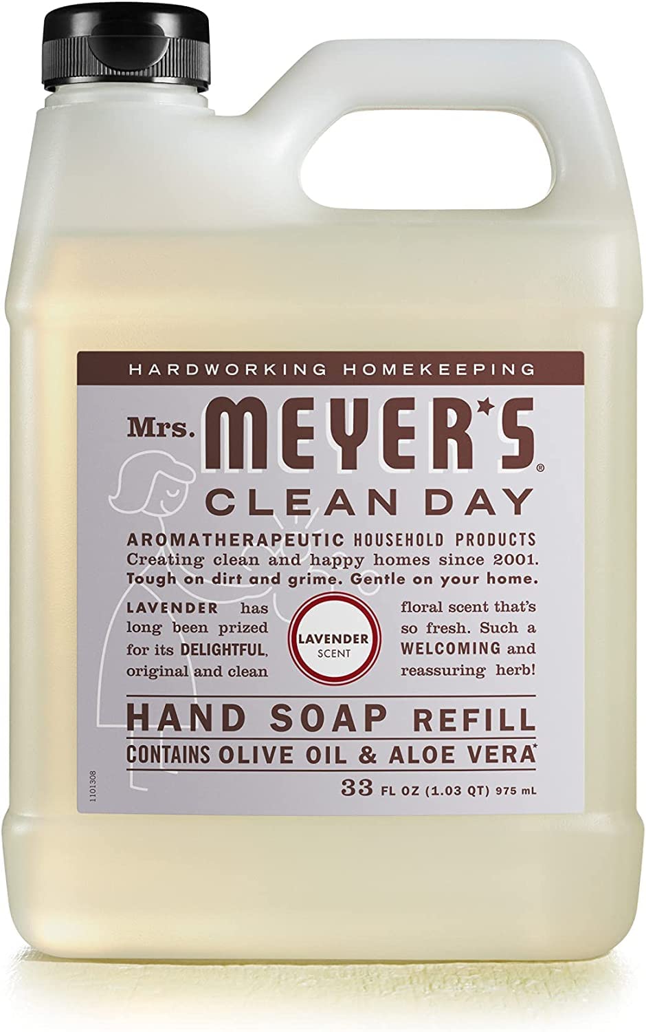 Mrs. MEYER'S Liquid Hand Soap New Everyday 6 Scent Variety Pack Refills, 1 Rainwater, 1 Oat Blossom, 1 Plumberry, 1 basil, 1 lavender, 1 Lemon Verbena, 1 CT