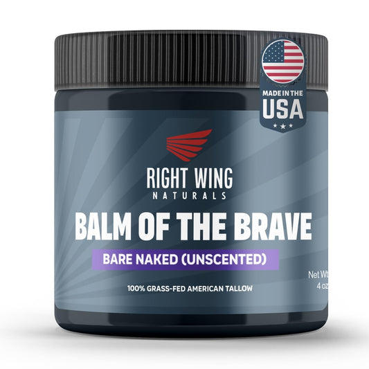 Handmade Grass-Fed Beef Tallow Balm - Moisturizing Face & Body Butter for Soft Skin | 4oz Unscented