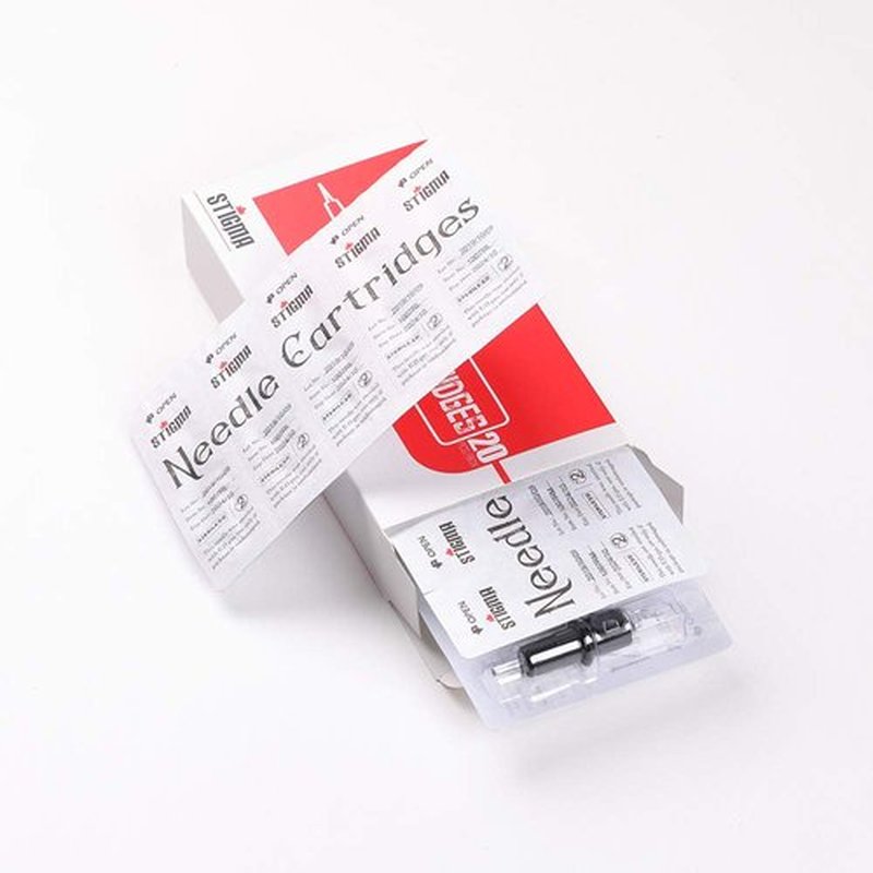 STIGMA #10(21RM) Bugpin Disposable Tattoo Needle Cartridges with Membrane Safety Cartridges for Tattoo Artists Curved/Round Magnum Shader Soft Edge 20Pcs Standard Pack EN05-20-1021RM
