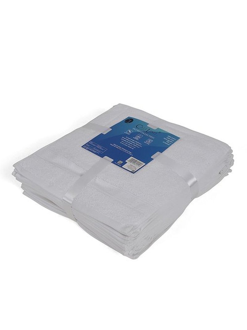 Casa Lino 24 Pack Wash Cloths Set, (12" X12) 100% Cotton wash Cloths, wash Cloths for Your face and Body, Highly Absorbent & fingertip Soft wash Cloths for Your face and Body, White