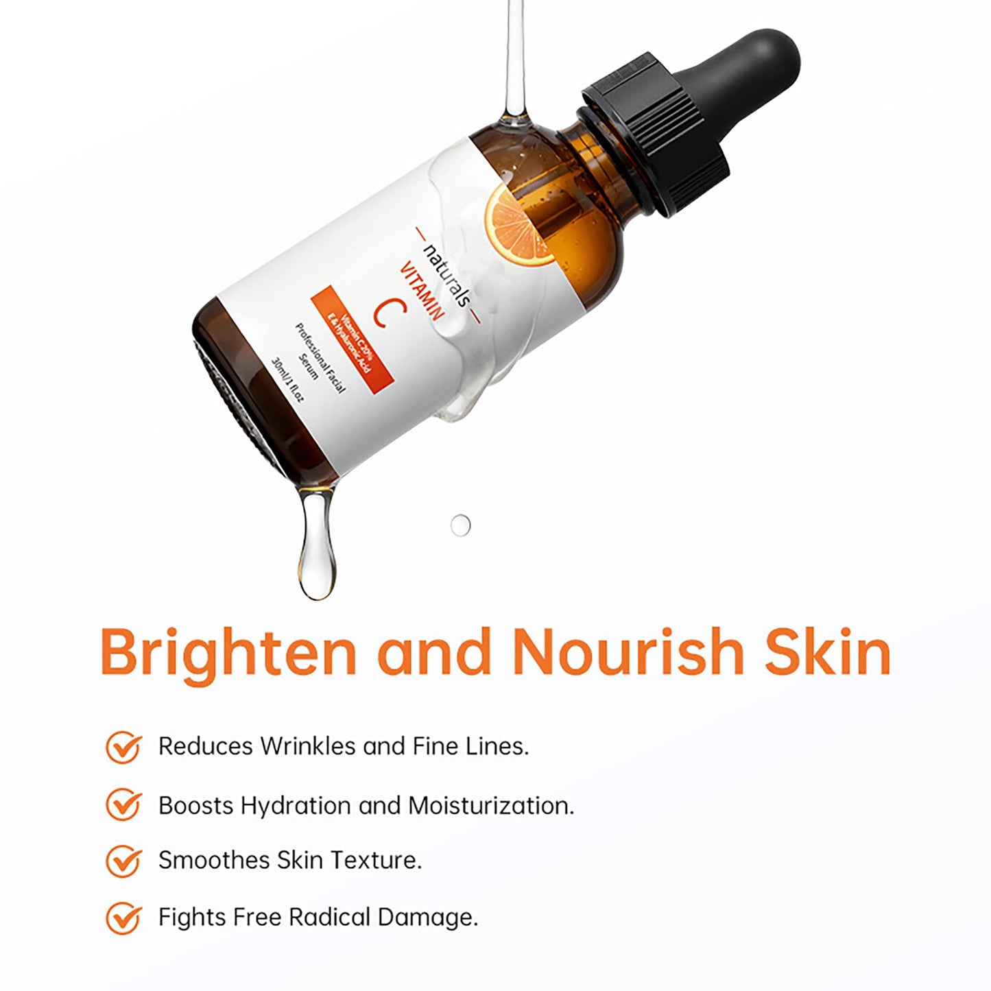 Premium 20% Vitamin C Face Serum,Vitamin C Serum With Hyaluronic Acid For Skin Care-KoreanGlass Skin Care Facial Serum 30ml