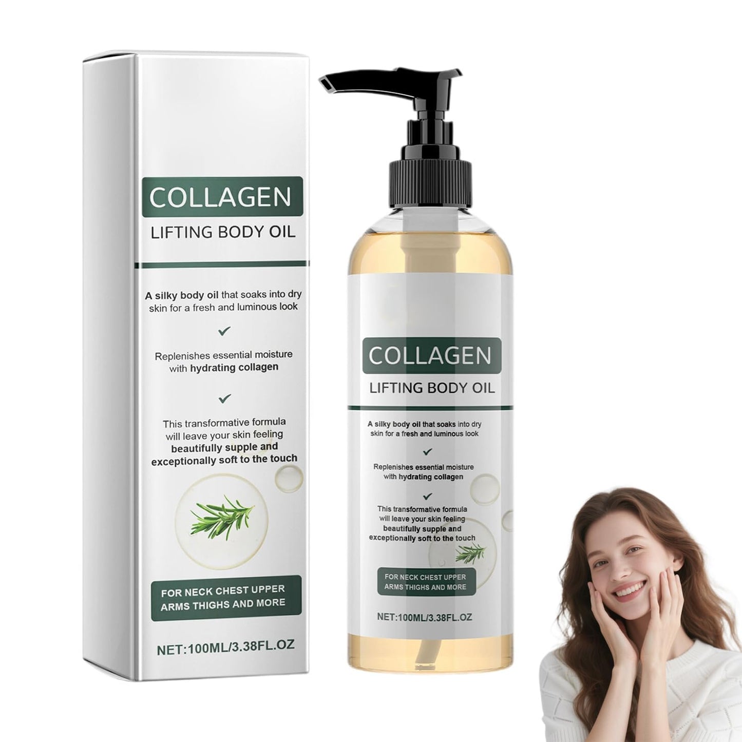 Cvreoz Collagen Oil, 2026 New Collagen Lifting Body Oil After Shower, Anti Aging Moisturizing Collagen Lifting Body Oil For Women & Men, Natural Anti-Wrinkle Serum for All Skin Types