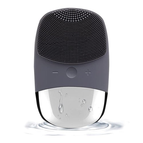 Facial Cleansing Brush, 3-in-1 Electric Soft Silicone Waterproof Face Scrubber, USB Rechargeable IPX7 Waterproof Sonic Vibrating Face Brush for Deep Cleansing, Gentle Exfoliating and Massaging