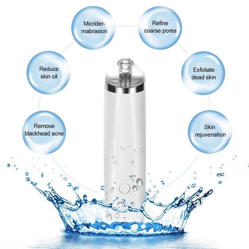 2024 Original - New 2.0 Blackhead Remover Pore Vacuum Cleaner, 3 Heads, Keratin Remover, Blackhead Vacuum Extractor, Facial Vacuum Suction Pore Cleaner, Pore Suction Cup Acne Pore Extractor (White)