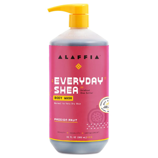 Alaffia Everyday Shea Body Wash, Naturally Helps Moisturize and Cleanse Without Stripping Natural Oils with Fair Trade Shea Butter, Neem, and Coconut Oil Vanilla Mint 32 fl oz - 2 Pack