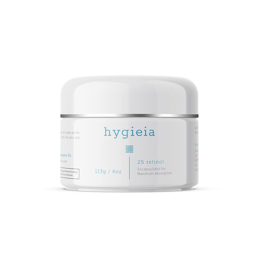 Hygieia Encapsulated 2% Retinol Cream - Anti-Wrinkle Liposomal Formula for Face, Neck & Body | 4oz, Deep Absorption, Firming & Lifting