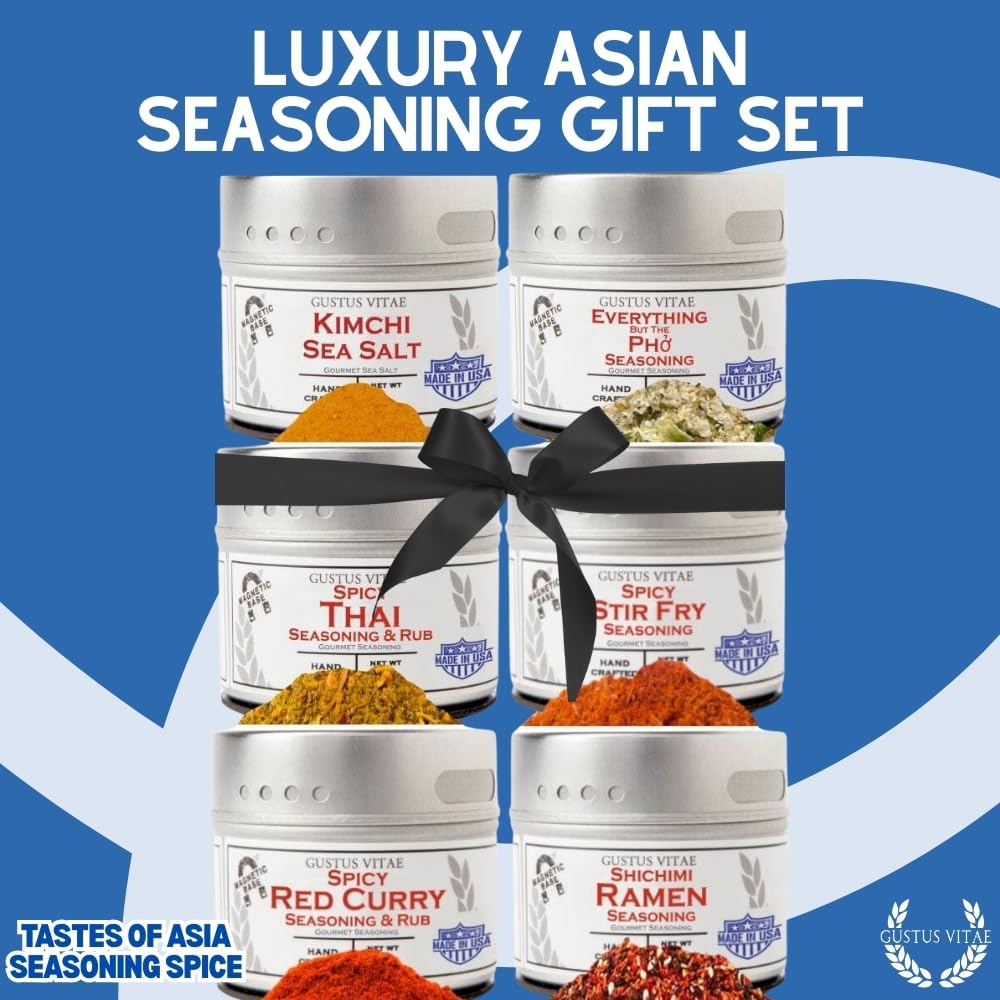 Gustus Vitae | Asian Seasonings Gift Set | All Natural Gourmet Spice Blends