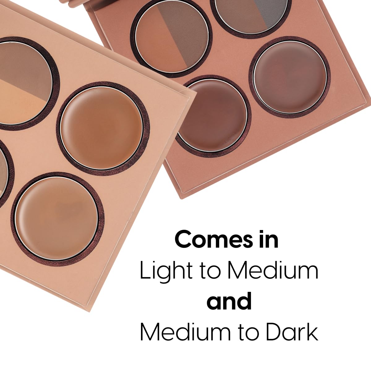 KARA BEAUTY Better Brows Mini Eyebrow Palette in Medium to Dark | Compact Brow Palette with Smooth Brow Powder | Waterproof Eyebrow Makeup Kit for Defined Natural Brows Long Lasting Brow Makeup